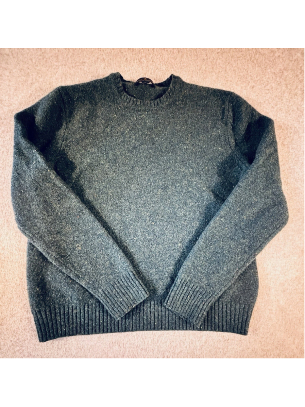 Brooks Brothers Men’s Small Donegal Wool Crewneck Sweater Green Flecked READ